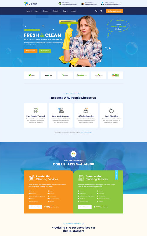 Mẫu thiết kế website dịch vụ giúp việc