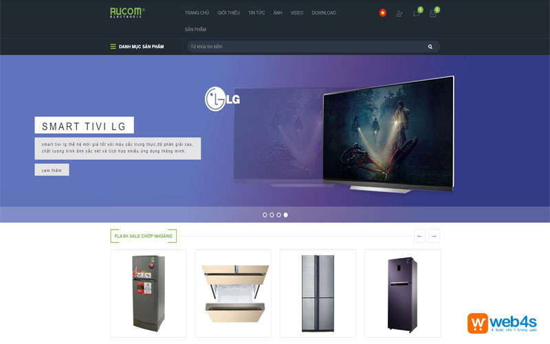 Mẫu thiết kế web điện tử đẹp mắt 