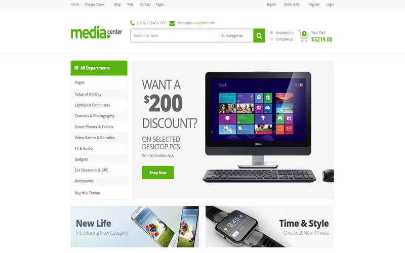 Trang web bán đồ điện tử tối giản 
