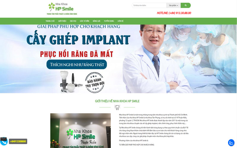 Mẫu thiết kế website nha khoa nổi bật 