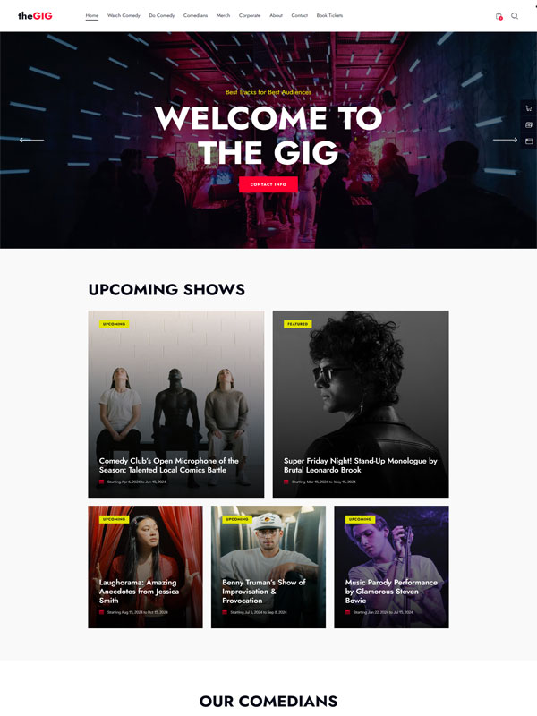 Tính năng chính của website quán bar