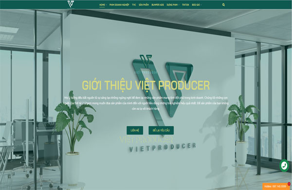 Mẫu thiết kế website quay phim chụp hình chuyên nghiệp 