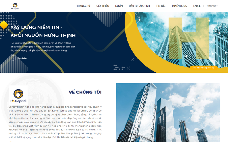 Mẫu thiết kế website bất động sản