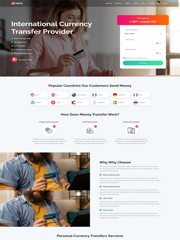 Mẫu thiết kế website ngân hàng, tài chính sang trọng