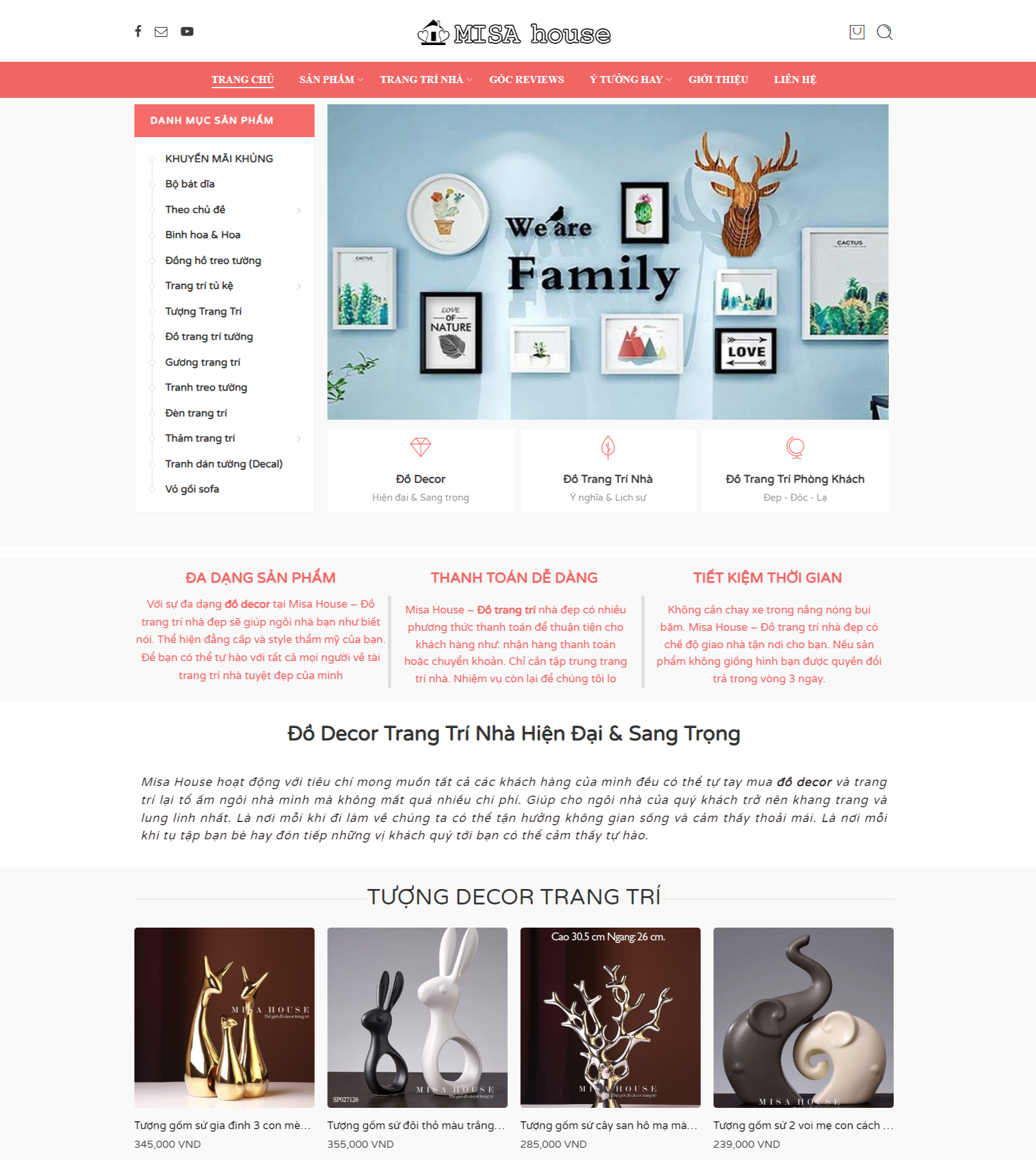 Mẫu thiết kế website bán đồ decor 