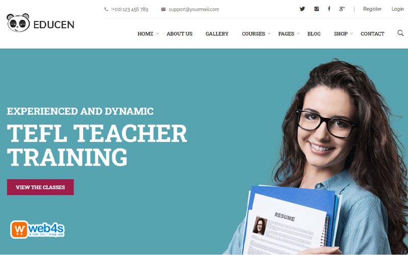 Thiết kế website trung tâm ngoại ngữ 